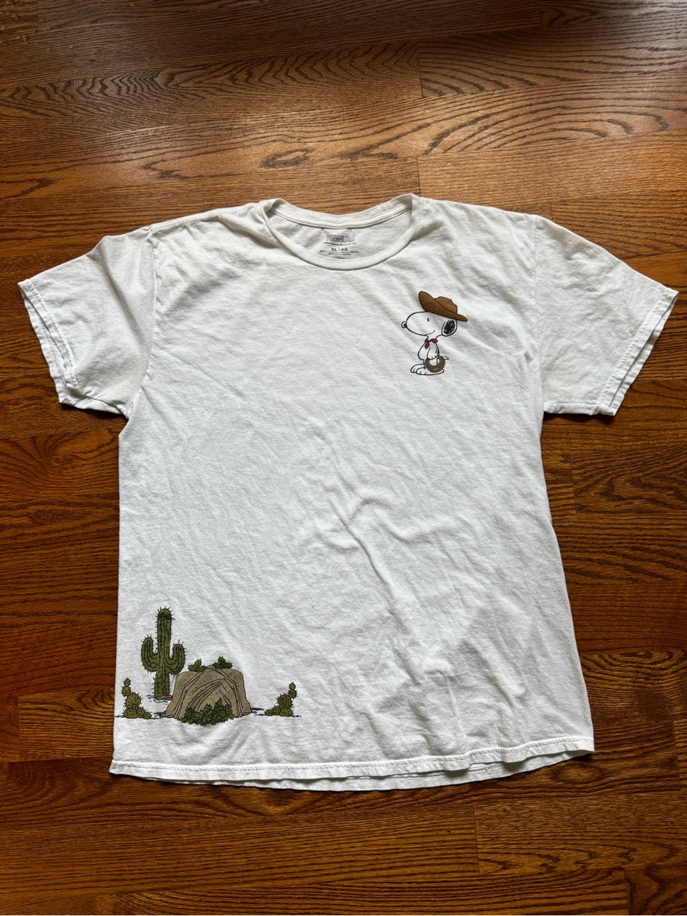 Peanuts Snoopy Cowboy Western Cactus Double Sided T-Shirt Men’s XL